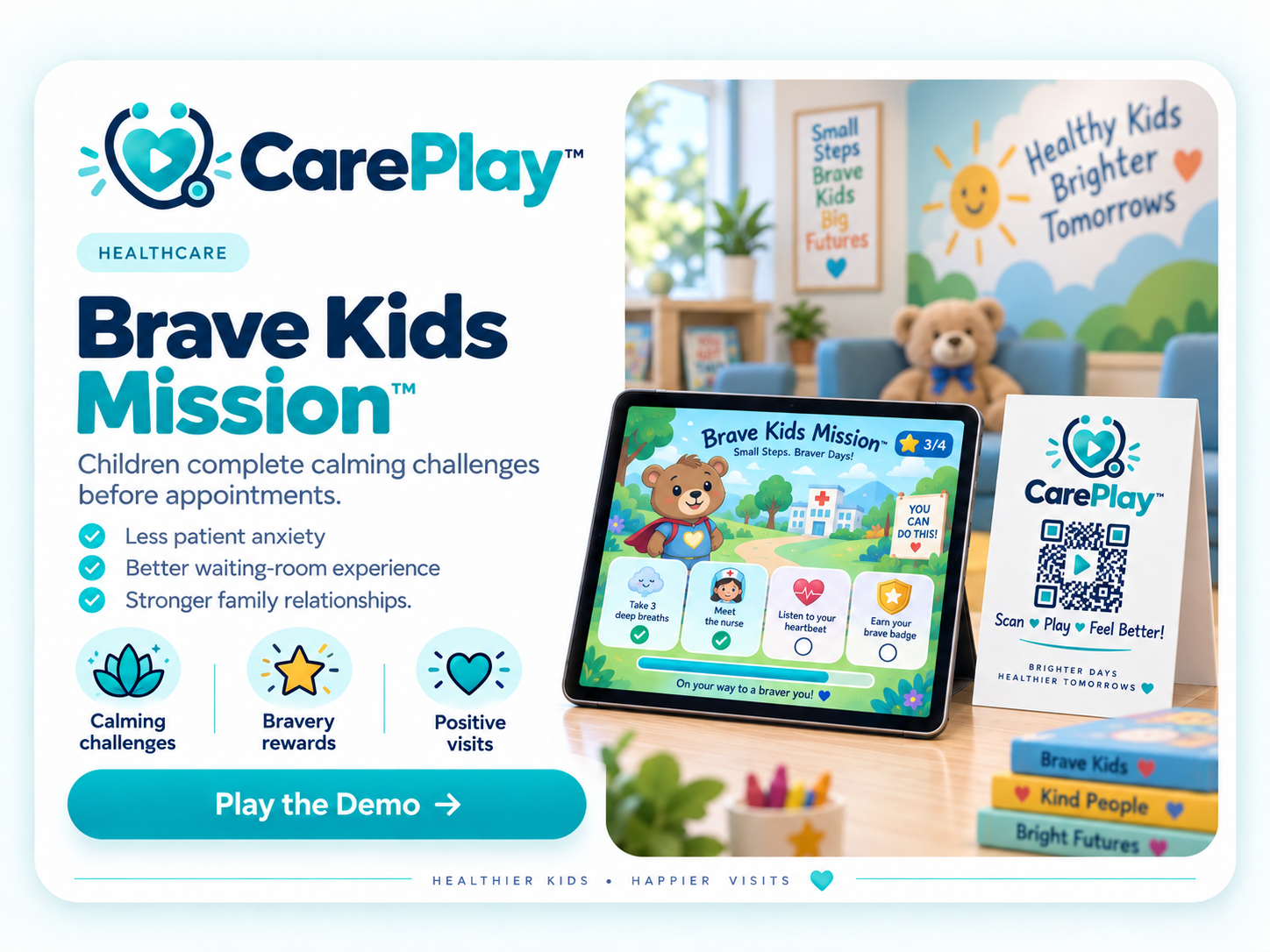 Brave Kids Mission, the signature CarePlay healthcare game