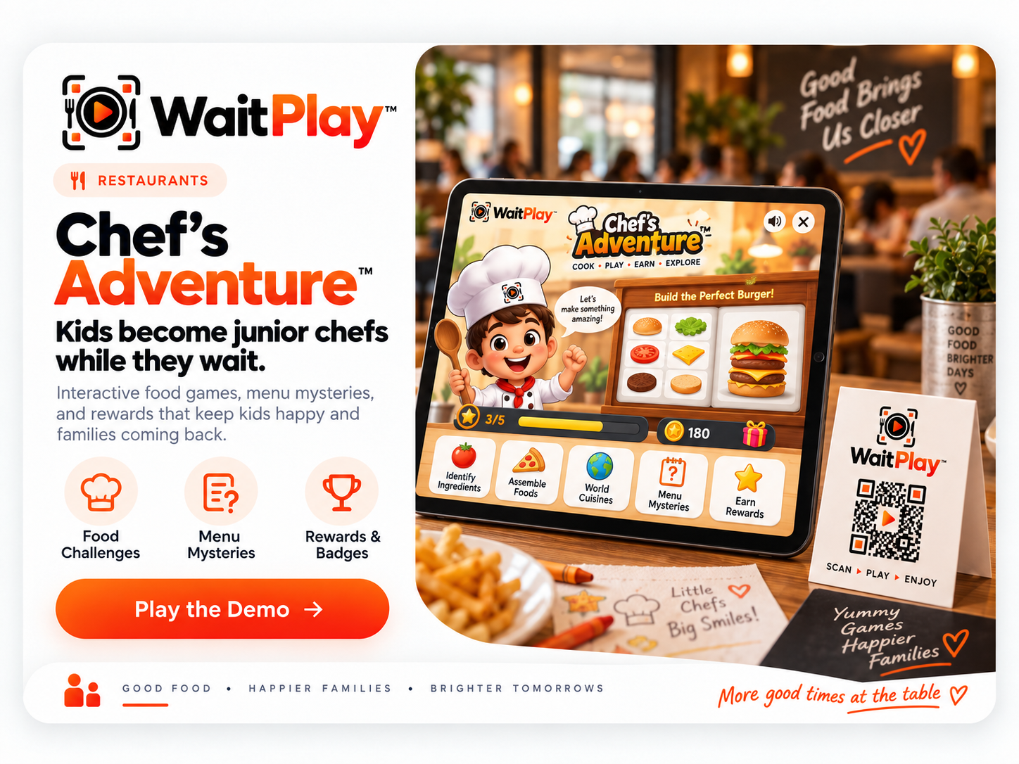 Chef's Adventure, the signature WaitPlay restaurant game